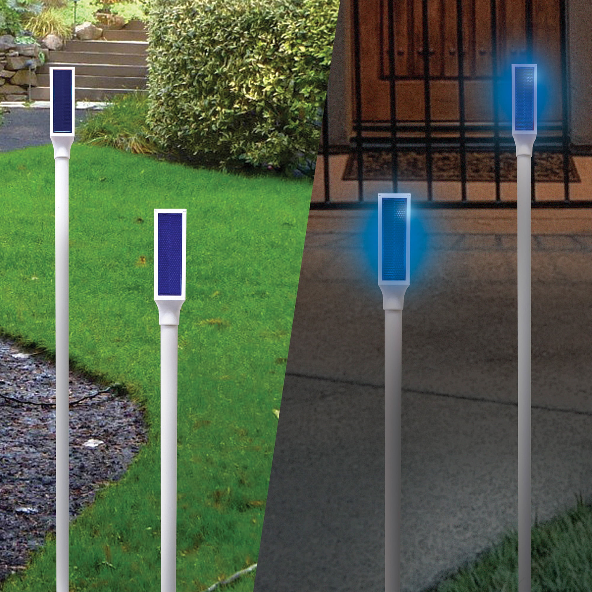 Hy-Ko Blue LED Solar Driveway Marker, 42, 2 Modes, Includes Batteries 