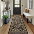 thumbnail image 4 of Garvee Washable Runner Rug 2x6 Botanical Print Rugs Living Room Rugs, Farmhouse Non-Slip Indoor Rug Soft Stain Resistant Carpet for Entryway Laundry Room Bedroom, Brown, 4 of 8