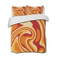 thumbnail image 2 of Orange Yellow Twin Size Down Alternative Comforter, Lightweight Comforter Quilt Bedding Set with Pillow Shams Modern Ombre Abstract Aesthetic Art All Seasons Bed Comforter Duvet Insert 68"x86", 2 of 7