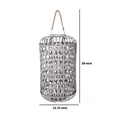 thumbnail image 5 of Benzara Lantern with Removable Rope Hanger and Weaved Design, Gray, 5 of 5