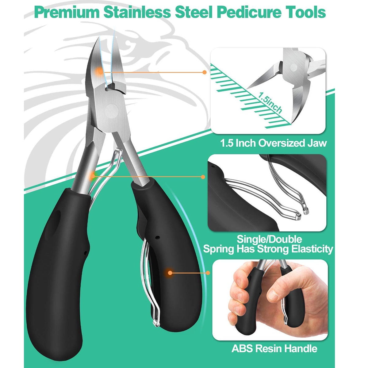 Heavy Duty Professional Podiatrist Toenail Clippers Kits Stainless