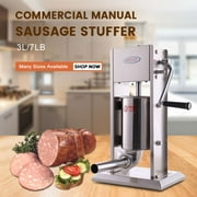 Hakka 7 Lb/3 L Commercial Sausage Stuffer 2 Speed Stainless Steel Vertical Sausage Maker