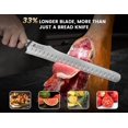 thumbnail image 3 of CoquusAid Bread Knife for Homemade Bread, 10.6 Inch Multifunction Serrated Knife, Razor Sharp Slicer, Forged High Carbon German Steel, Full Tang Ergonomic Handle Design for Sourdough Turkey Fruit, 3 of 6
