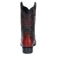 thumbnail image 6 of Men's Ostrich Print Leather Western Rodeo Cowboy Boots 'El General' Burgundy 41901, 6 of 6