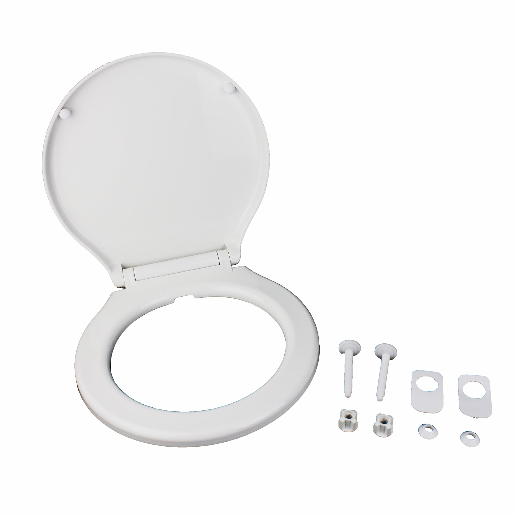 Johnson Pump 814724104 Compact Soft Close Toilet Seat, White