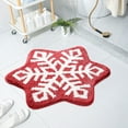 thumbnail image 5 of Zhourta Creatives Flocked Mat Maple Leaf Snowflake Shape Bathroom Water Absorbent Non Slip Mat Foot Mat Home Room Doormat Floor Mat, 5 of 6