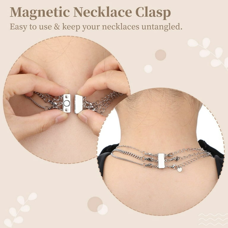 Magnetic Necklace Clasps and Closures,Gold and Silver Plated