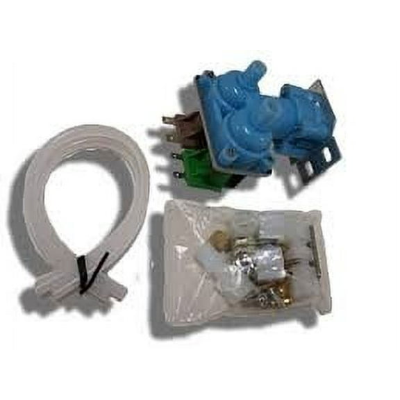 4318046 Icemaker Dual Solenoid Water Valve for Whirlpool REFRIGERATOR FOR ICE AND WATER IN DOOR 115 VOLTS EXTRA WATER LINE TUBING INCLUDED