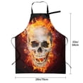 thumbnail image 2 of Kdxio Satanic Skull In Flames In The Darkness Apron with Pockets Adjustable Kitchen Aprons for Men Women Waterproof Aprons for Cooking,Drawing,Crafting, Baking Household Cleaning, 2 of 8