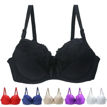 Underwire Push Up Bra for Women Underwear 34/75 36/80 38/85 40/90 42/95 44/100 BCDE Cup Lace Lingerie Plus Size Full-Coverage T-Shirt Bra Saving on Clearance