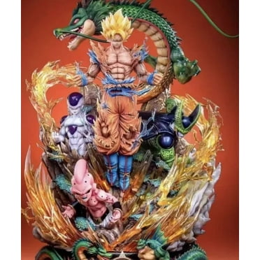 Anime Dragon Ball Z Super Saiyan Goku Majin Buu Frieza Cell Figure Statue 9" Box
