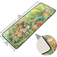 thumbnail image 2 of Dreamtimes Watercolor Cute Bunny Hallway Runner Rug 2'x6' Kitchen Rug with Rubber Backing Easter Eggs Non Slip Entryway Rug Runner Washable Soft Area Rug for Hallway Bedroom Kitchen Decor, 2 of 6