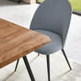 thumbnail image 5 of NORDICANA 47"Kitchen Dining Table Live Edge for 2-4 Person,Modern Home Desk Dinner Table Engineered Wood with Thick Tabletop Living Room Table with Metal Frame, 5 of 9