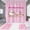 Style 2, variant on 4Pcs Cute Pink Cartoon Shower Curtain Set with Non-Slip Rugs, Kawaii White Cat Bathroom Decor Set, Waterproof Fabric with Hooks Included