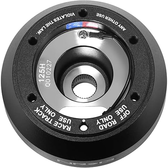 NRG-SRK-125H Racing Style, Steering Wheel Quick Release Short Hub Adapter, 6 X 70mm Bolt Pattern, Black Body