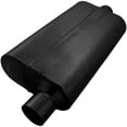 thumbnail image 1 of Flowmaster Exhaust Muffler 942551 50 Series Delta Flow; Single 2-1/2 Inch Offset Inlet; Single 2-1/2 Inch Center Outlet; 17 Inch Body/23 Inch Overall Length, 1 of 3