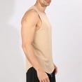 thumbnail image 4 of Mens Workout Tank Tops Qiggri Men Casual Fashion Solid Pullover Round Neck Sports Tank Blouse Men's Shirts, 4 of 5
