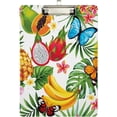 thumbnail image 2 of FMSHPON Tropical Flowers Leaves Butterflies Clipboard Hardboard Wood Nursing Clip Board and Pull for Standard A4 Letter 13x9 inches, 2 of 7