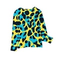 thumbnail image 5 of AJTQTH Cute Leopard Shirts for Kids Boys Girls Casual Long Sleeve Round Neck Graphic T-Shirts Trendy Soft Comfy Pullover Sweatshirts Tops Mulitcolor#05 13-14 Years, 5 of 6