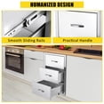 thumbnail image 4 of Accreate Outdoor Kitchen Drawers, Flush Mount Triple Access BBQ Drawers with Stainless Steel Handle, BBQ Island Drawers for Outdoor Kitchens or BBQ Island Patio Grill Station, 4 of 8