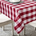 thumbnail image 4 of Litake Buffalo Check Tablecloth Rectangle 55 x 120 Inch Home Decorative Farmhouse Washable Yarn Dyed Fabric Red and White Gingham Table Covers for Outdoor Picnic, Kitchen and Holiday Dinner, 4 of 6