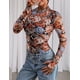 thumbnail image 3 of PRETTYGARDEN Camisa de Malla Floral de Manga Larga para Mujer XXL, 3 of 8