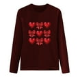 thumbnail image 5 of NuoCaiYun Valentine'S Day Tshirts Tops Women'S Fashion Print Round-Neck Long Sleeve Casual Regular Comfy Blouse, 5 of 6