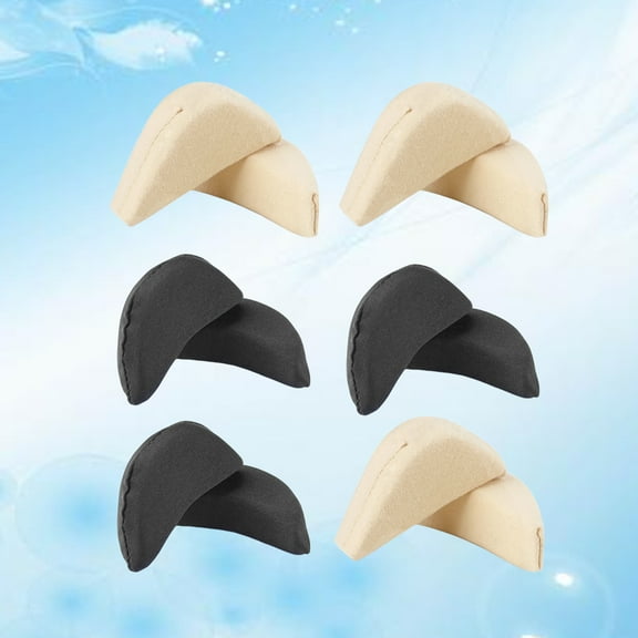 Topbathy Forefoot Sole Pads Sponge Black Prevent Heel Slippage Big Shoes Fit Adjustment 6 Pairs