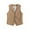 Khaki, variant on Women's Sleeveless Vest Casual V Neck Tank Tops Linen Blazer Jacket with Pockets Womens Summer Button Waistcoat XS-XL