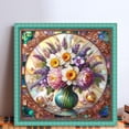 thumbnail image 2 of Kit Punto Cruz Con Jarrón Impreso Hilo Algodón Ecológico Bordado 11CT 45x45cm, 2 of 9