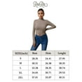 thumbnail image 6 of REORIA Women Base Layer Crop Top Mock Neck Long Sleeve Tops Slim Fit Ribbed Basic Pullover Cropped Shirts, 6 of 6