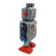 thumbnail image 2 of Drumming Robot Wind Up Walking Robot Iron Metal Toy Figures Clockwork Walking Toy Retro Style Fun Play, 2 of 3