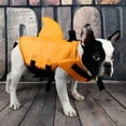 thumbnail image 4 of Chaleco salvavidas de verano para perros con bonito diseño de tiburón, ropa de baño para cachorros, chaleco de seguridad con asa para perros pequeños y grandes, traje de baño para surfear, 4 of 5