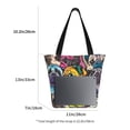 thumbnail image 4 of Ratiio Colorful Pug Print Shoulder Bag for Women, Polyester Crossbody Purse Lightweight Handbag for Daily Travel and Casual Use, 4 of 6