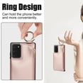 thumbnail image 2 of Allytechgroup for Samsung Galaxy Note 20 Wallet Case, Zipper Pocket Cards Holder RFID Blocking Ring Holder Stand Bumper Shockproof PU Leather Retro Phone Case for Samsung Galaxy Note 20, Rosegold, 2 of 8