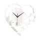thumbnail image 5 of Reloj de pared con forma de corazón, decoración de pared, reloj decorativo de acrílico para dormitorio y hogar. Plata, 5 of 8