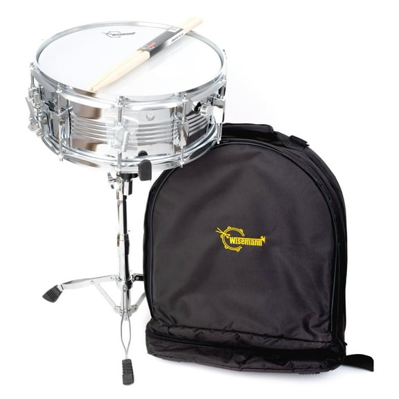 Wisemann snare drum kit  14"x6.5" with stand, case, and drumsticks.
