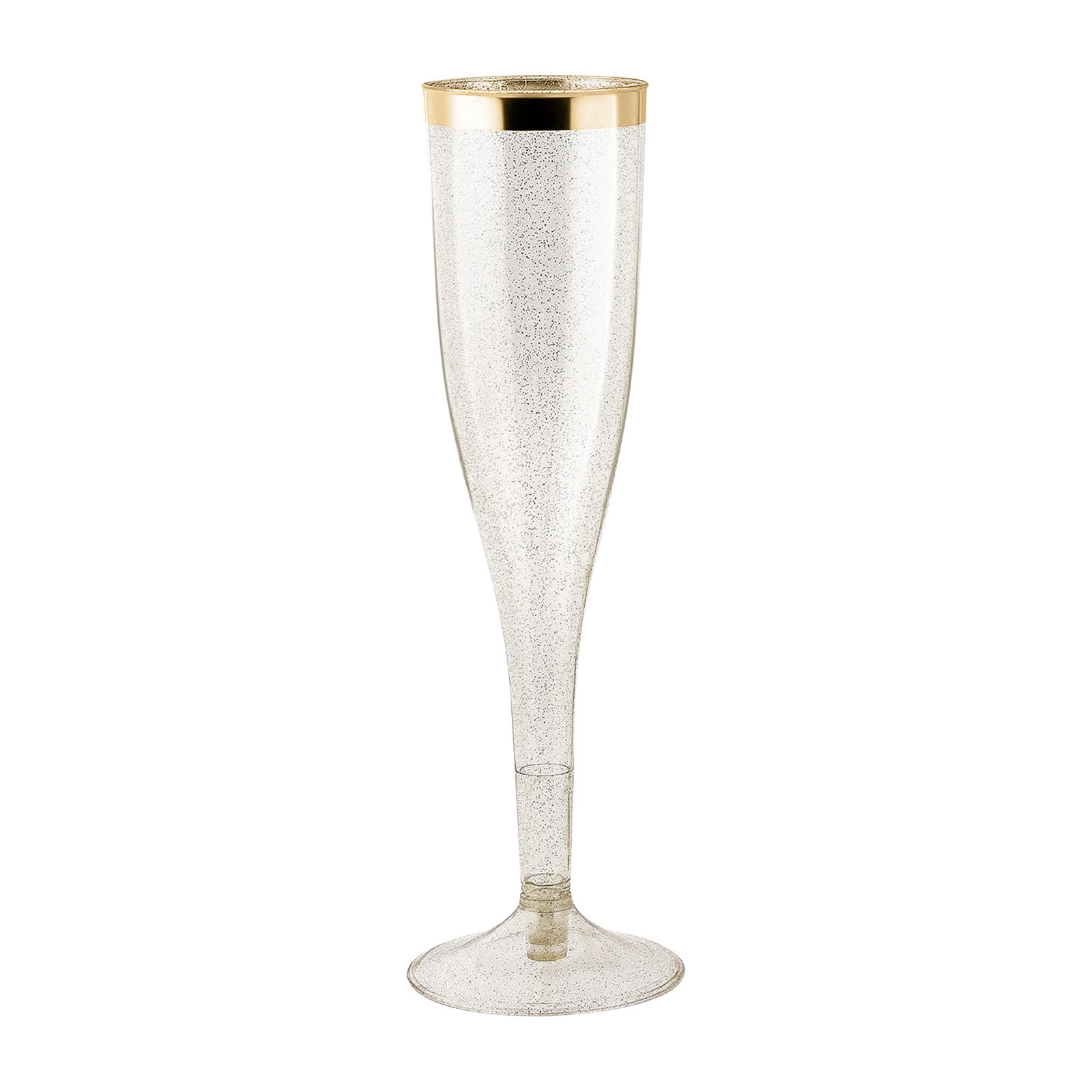Haykey 10PC Plastic Champagne Glass 4.5OZ Clear Plastic Glass Fancy