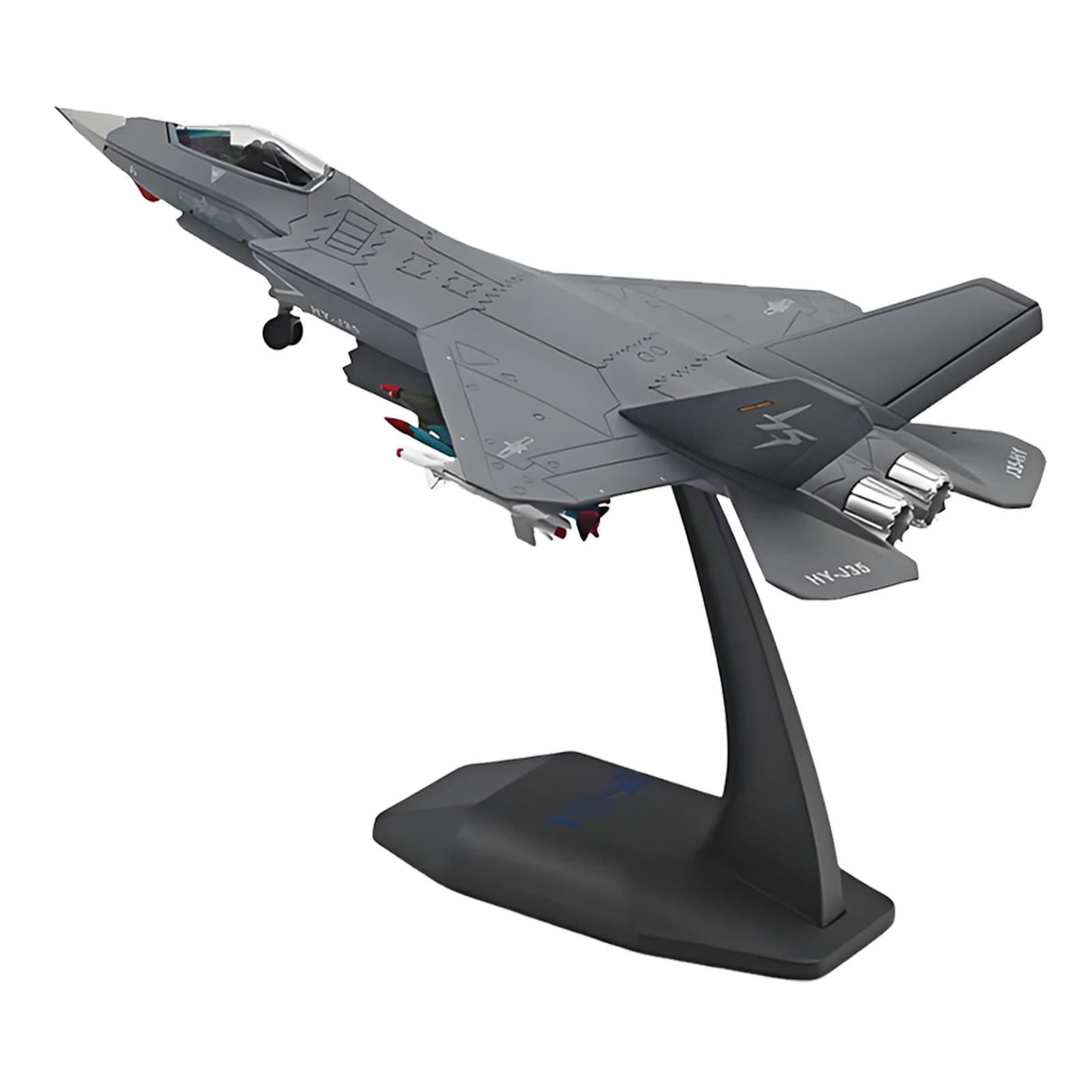 Diecast Plane Model 1/100 Scale J35 Fighter Jet Alloy Construction with Rotatable Wheels for Aviation Lovers