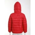 thumbnail image 3 of Lejafay Kids Girls Thicken Winter Warm Coat Solid Color Long Sleeve Hooded Zip Up Jacket Outerwear Red 140, 3 of 6