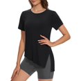 thumbnail image 1 of Camiseta deportiva MAGCOMSEN para mujer Dry-Fit negra 2XL, 1 of 6