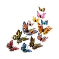 thumbnail image 2 of Luminous Double Layer Set Butterfly Indoor Decoration 3D Three Wall Sticker High Simulation Butterfly Decoration, 2 of 9