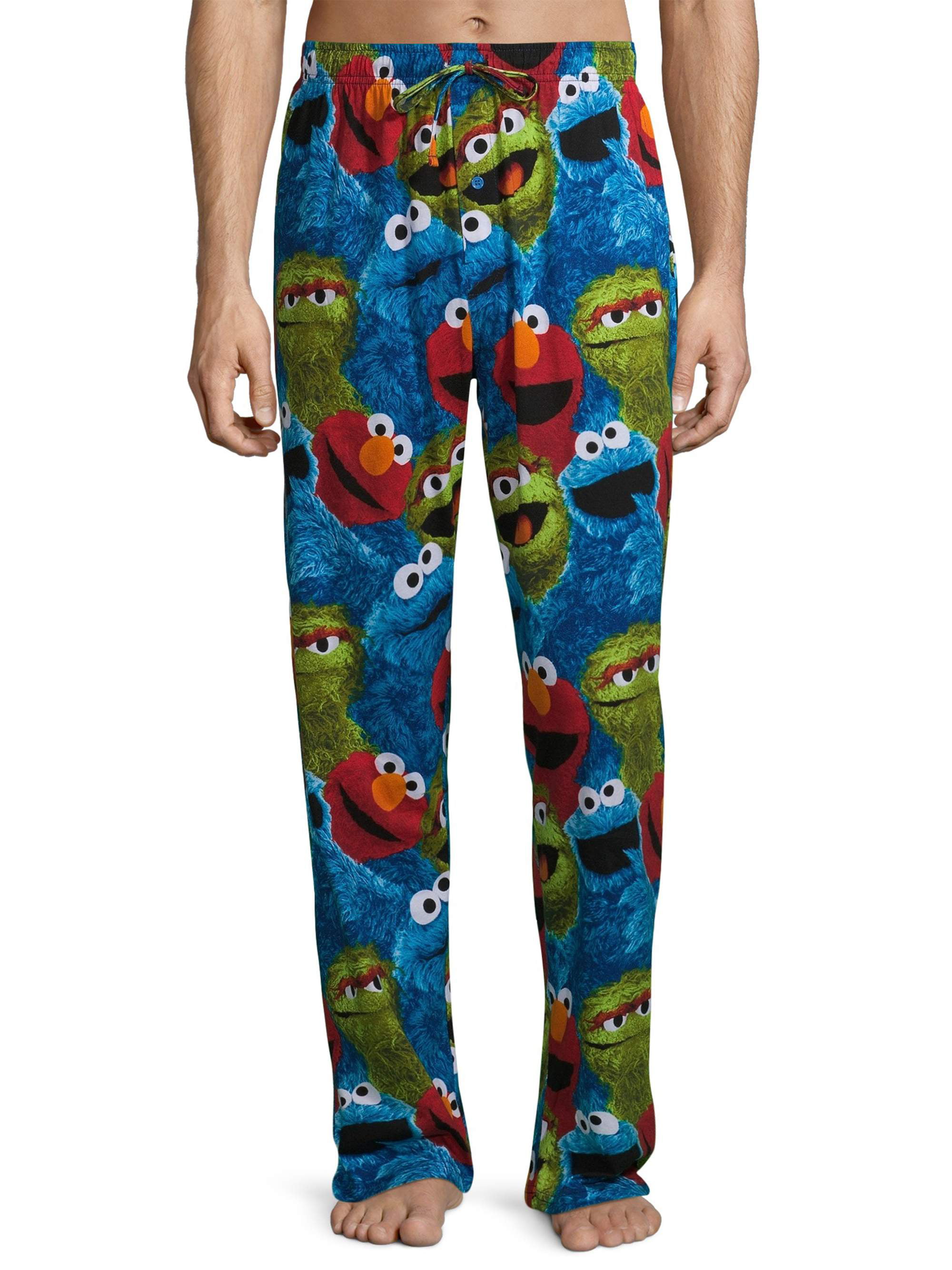 Sesame Street Men's Cookie Monster, Elmo, and Oscar Pajama Pants -  Walmart.com