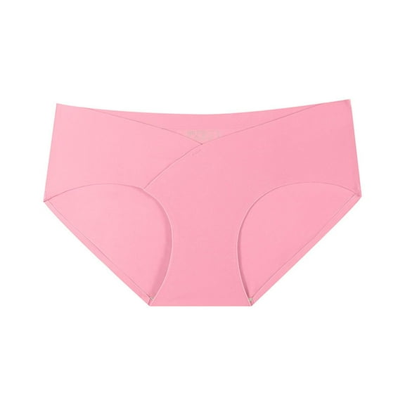 Levmjia Women Underpants Thong Ice Silk Briefs Seamless Low Waist Solid Color Breathable Plus Size Period Panties For Ladies Comfortable Daily Wear