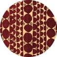 thumbnail image 1 of Ahgly Company Indoor Round Oriental Brown Modern Area Rugs, 6' Round, 1 of 4