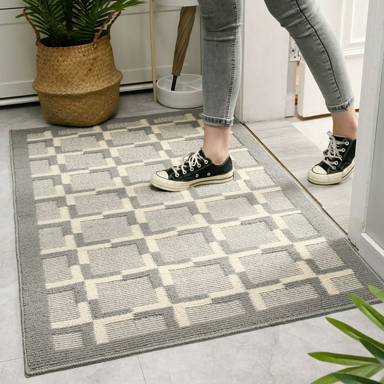 Indoor Doormat, Front Back Door Rug Durable Rubber Backing Non Slip Door Mat  Super Absorbent Resist Dirt Entrance Rug Inside Floor Mats Machine Washable  Low-Profile - 47x32 inch 