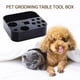 thumbnail image 4 of Caja De Almacenamiento De Mesa De Aseo De Mascotas De Plástico Organizador De Herramientas De Aseo De Mascotas Montado En Poste Contenedor De Tijeras De Peine Para Mascotas Para Tienda De Mascotas Yuarrent PT001194-00, 4 of 5