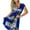 Dark Blue, variant on IROINNID A-Line Dress For Women Summer Fashion Bandage Sleeveless Printing Dress V-Neck Below The Knee Dress
