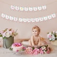 thumbnail image 5 of 2Pcs My First Holy Communion Banner for Baby Shower Decoration, Pink Floral Rose Banner for Wall Hanging Decor, 5 of 6
