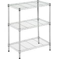 thumbnail image 1 of FDW Shelf Shelving Heavy Duty 3 Tier Metal 450 Lbs Total Capacity NSF Certified Space Saving Design Adjustable Feet Easy Assembly, Chrome, 1 of 7